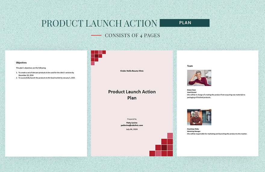 Product Launch Action Plan Template in Word, Google Docs, PDF, Apple Pages