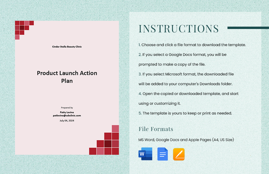 Product Launch Action Plan Template