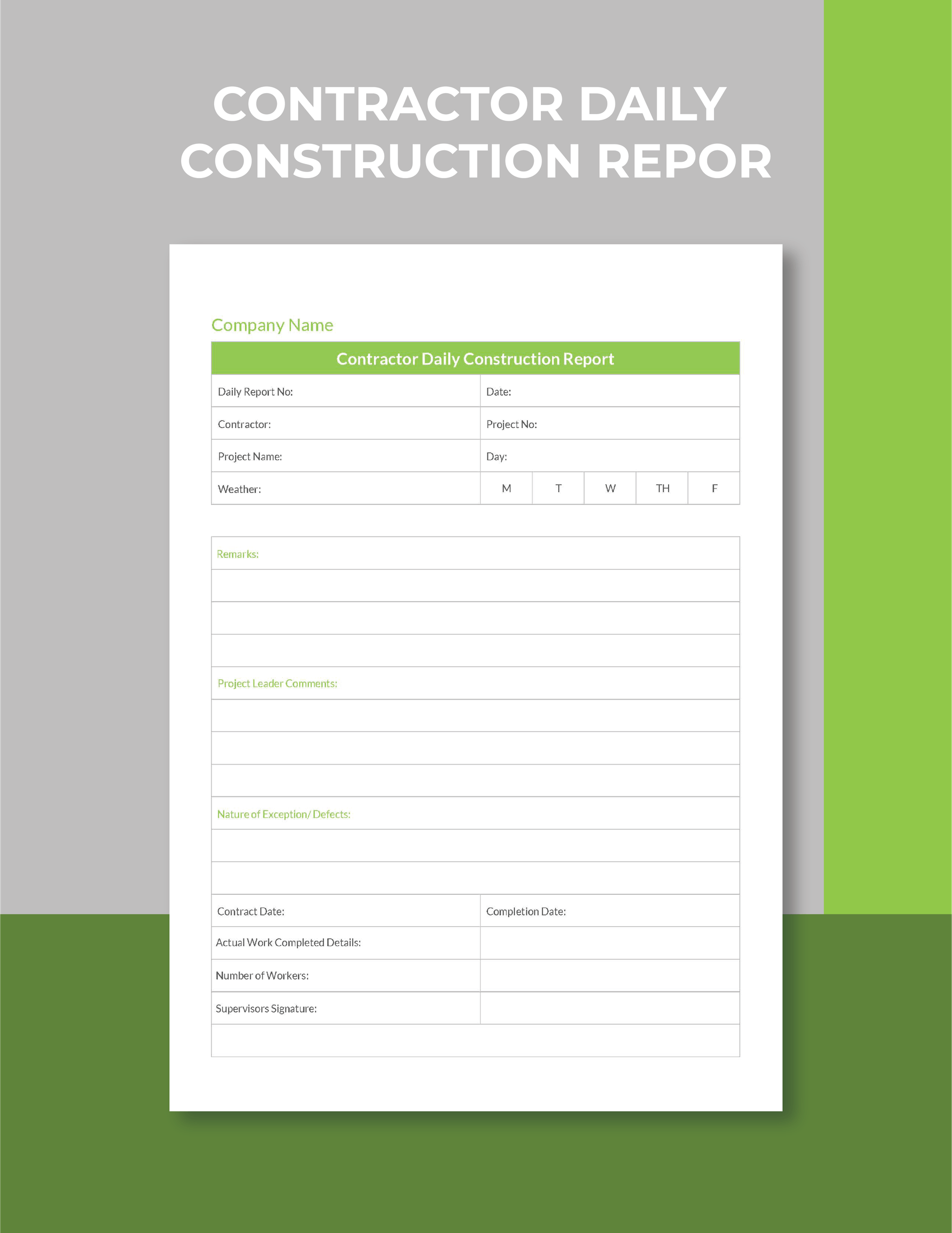Daily Report Templates In PDF FREE Download Template Daily Report Templates In PDF FREE Download Template