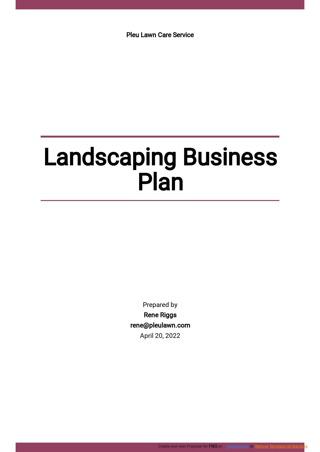 23+ Landscaping Templates - Free Downloads  Template.net Intended For Lawn Care Business Plan Template Free
