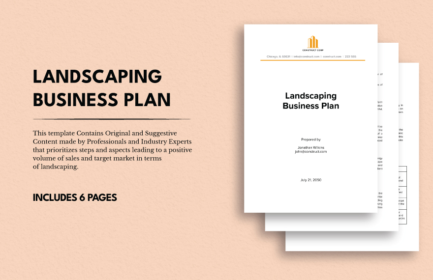 Landscaping Business Plan Template