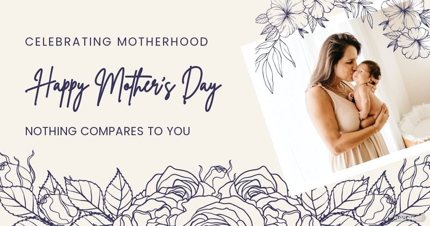 Modern Mother's Day Facebook Post Template