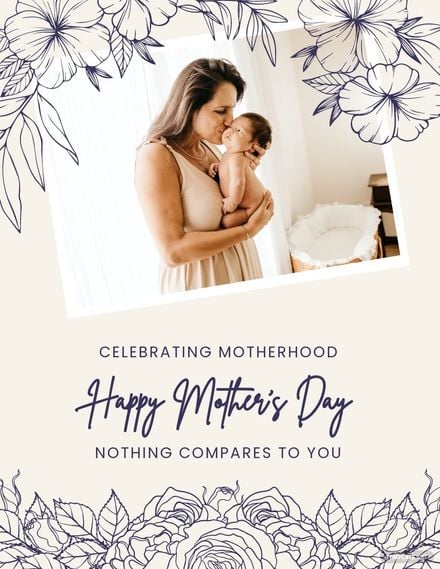 Free Modern Mother's Day Flyer Template
