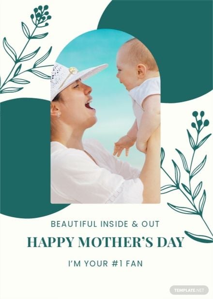 Photo Mother's Day Card Template