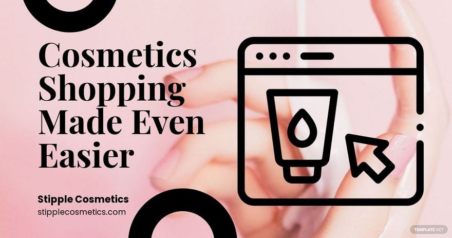 Free Online Cosmetics Store Facebook Post Template