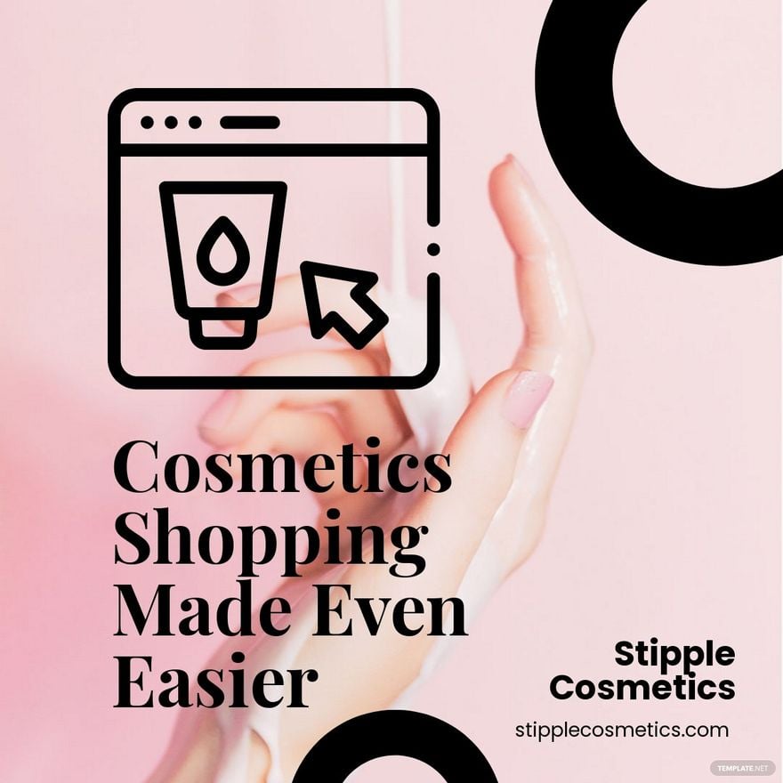 Online Cosmetics Store Linkedin Post Template