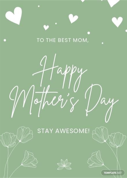 Vintage Mother's Day Card Template