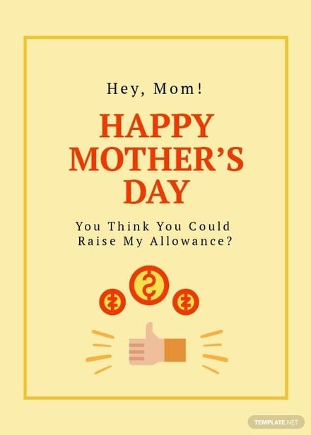 Funny Mother's Day Card Template