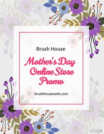 Mother's Day Online Promo Flyer Template
