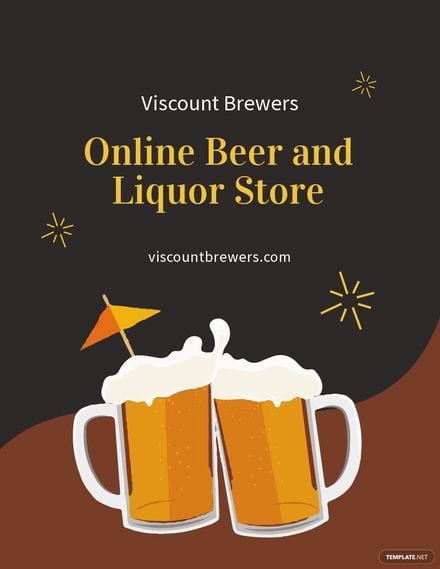 Online Beer Store Flyer Template