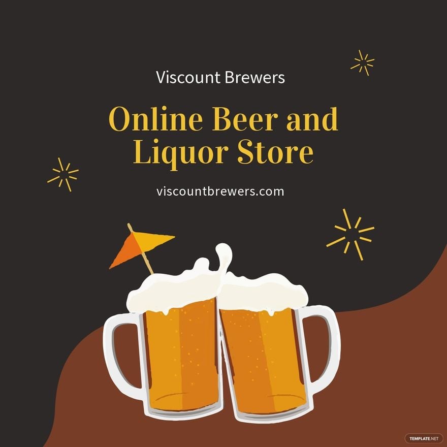 Online Beer Store Linkedin Post Template