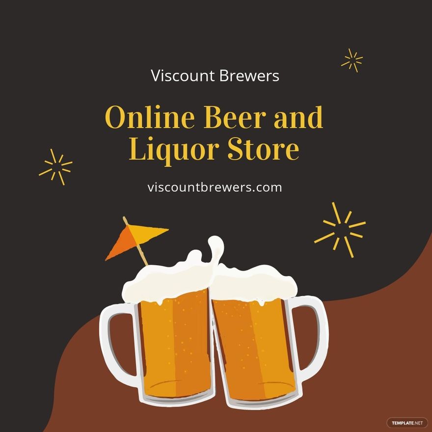 Online Beer Store Instagram Post Template