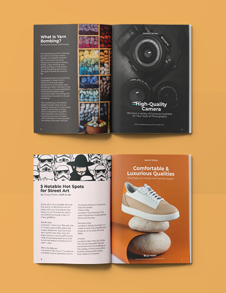 Modern Art Magazine Template - InDesign, Word, Apple Pages, Publisher ...