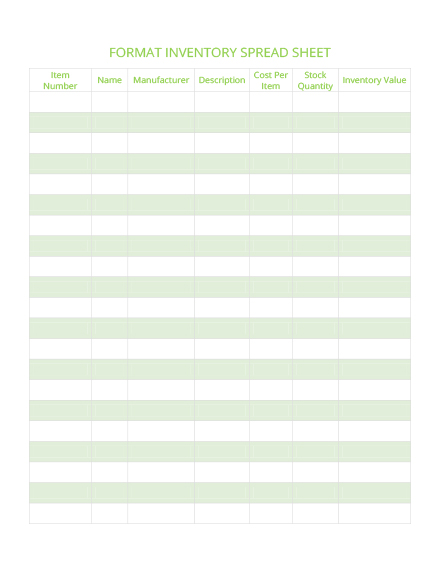 Free Stock Inventory Control Spreadsheet Template: Download 48 ...