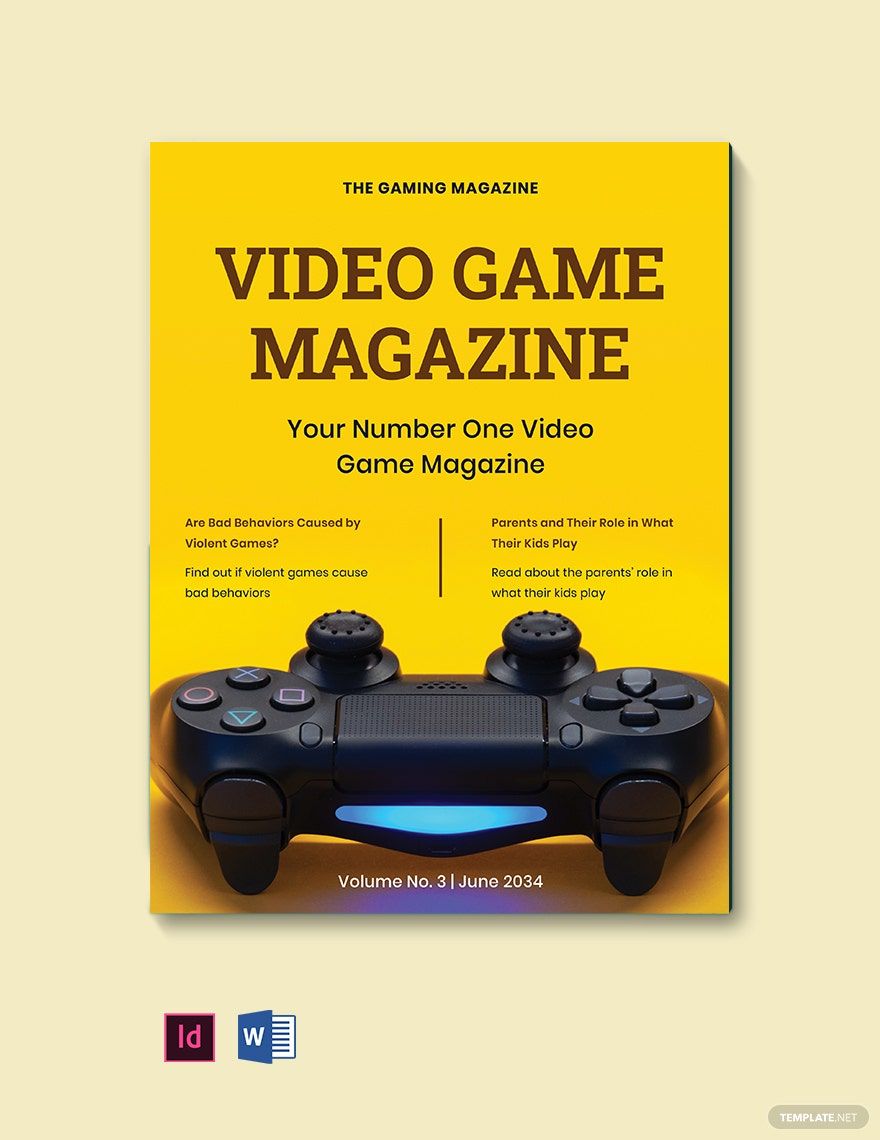 Video Game Magazine Template