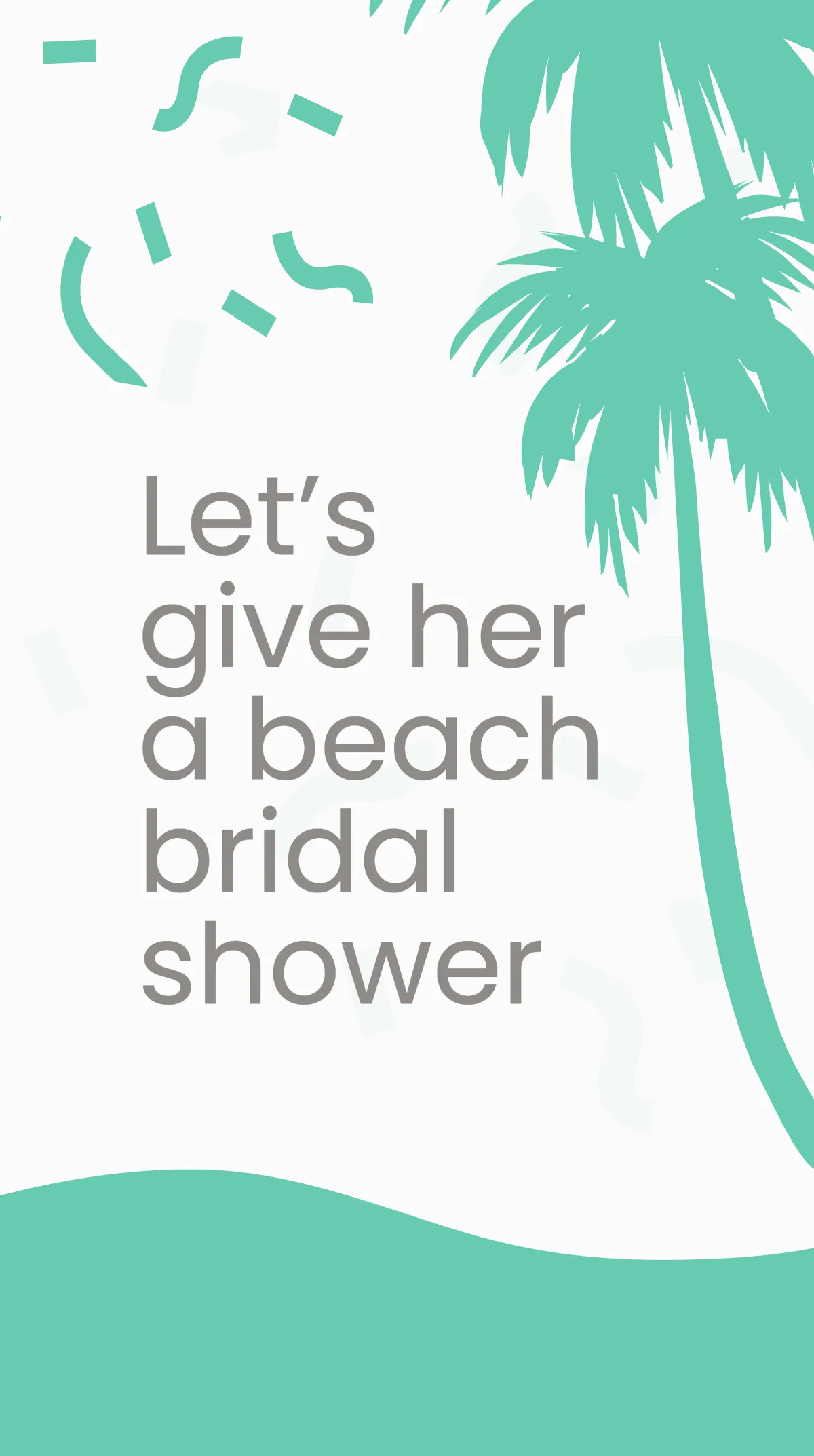 Free Bridal Shower Beach Party Instagram Story Template to Edit Online
