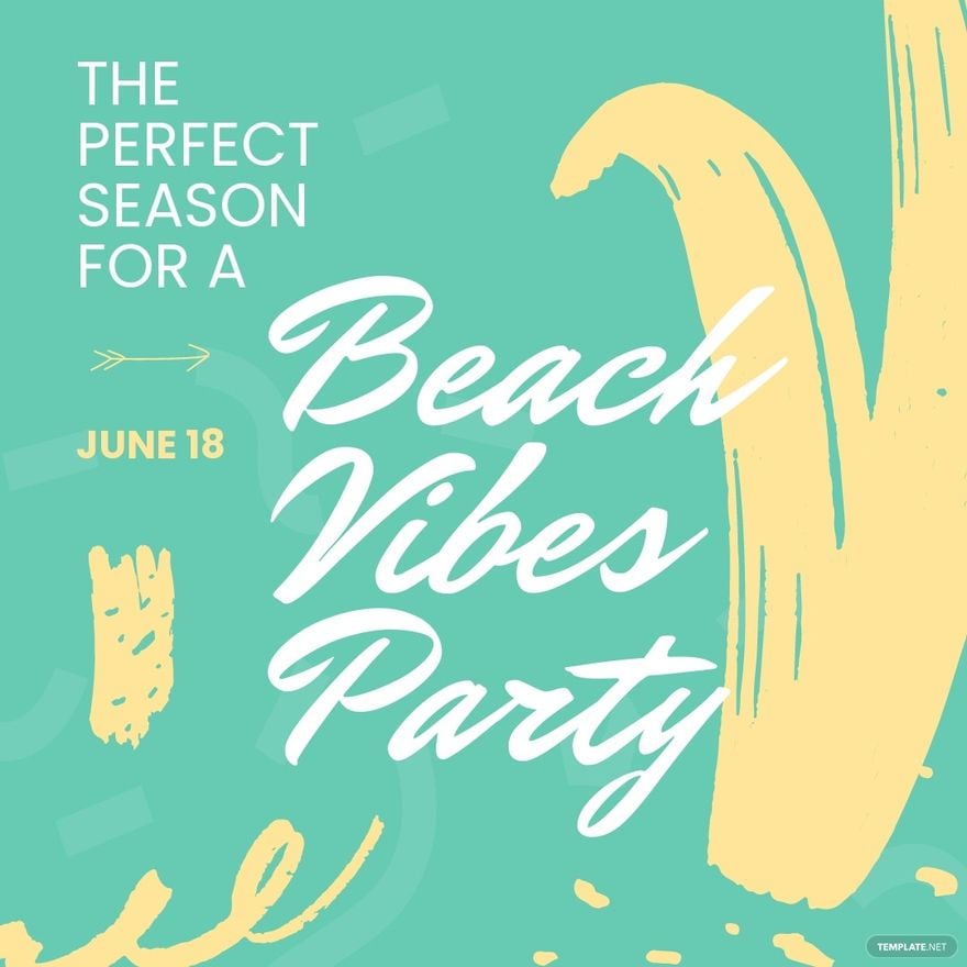 Free Beach Vibes Instagram Post Template