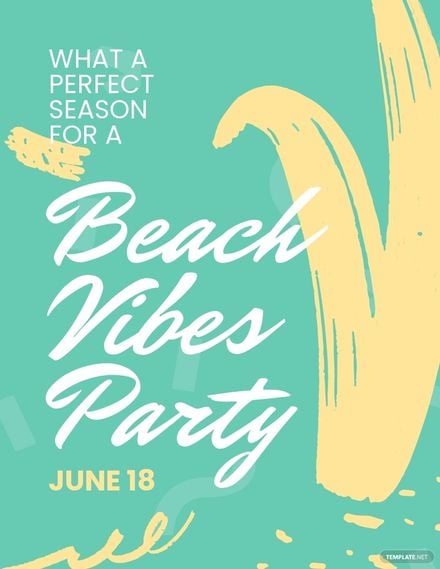 Free Beach Vibes Flyer Template
