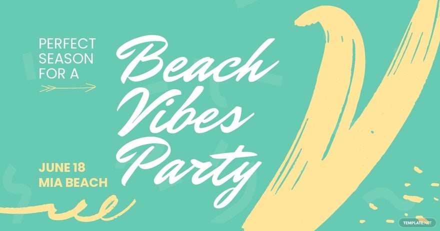 Free Beach Vibes Facebook Post Template
