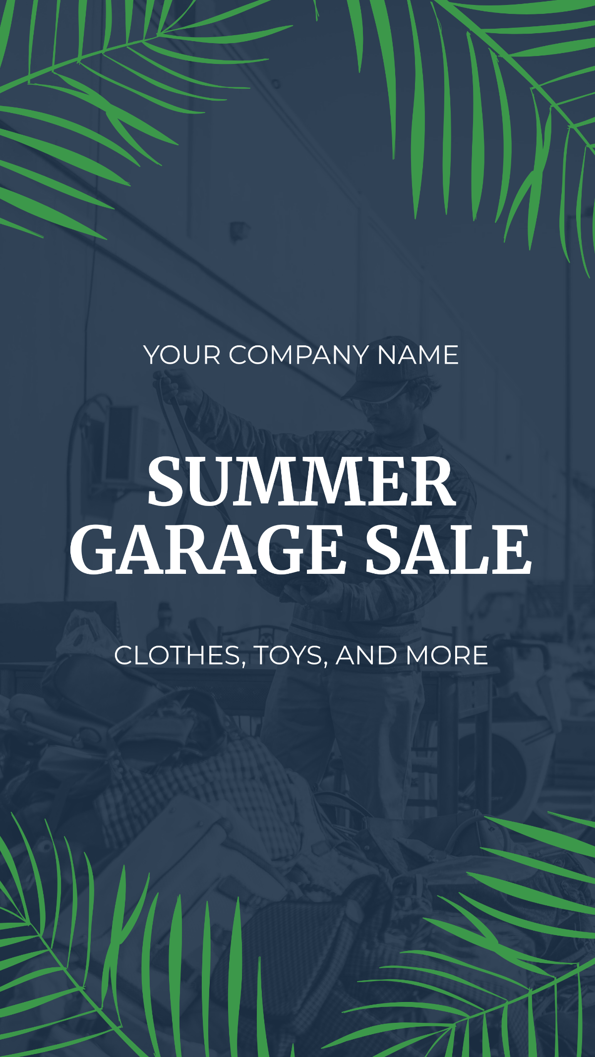 Free Summer Garage Sale Instagram Story Template
