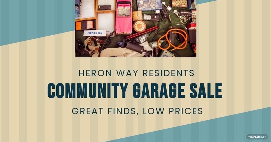Free Community Garage Sale Facebook Post Template