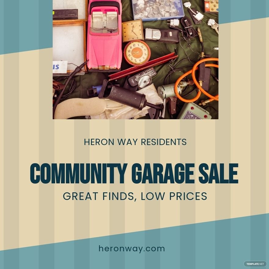 Free Community Garage Sale Linkedin Post Template