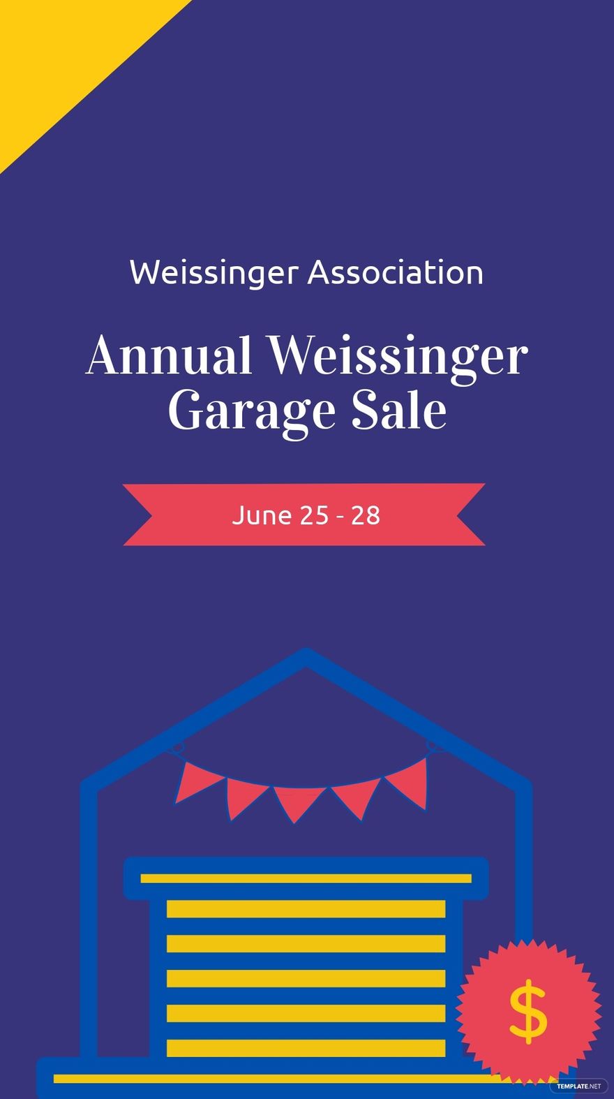 Free Annual Garage Sale Whatsapp Post Template