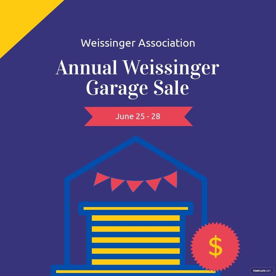 Free Annual Garage Sale Linkedin Post Template