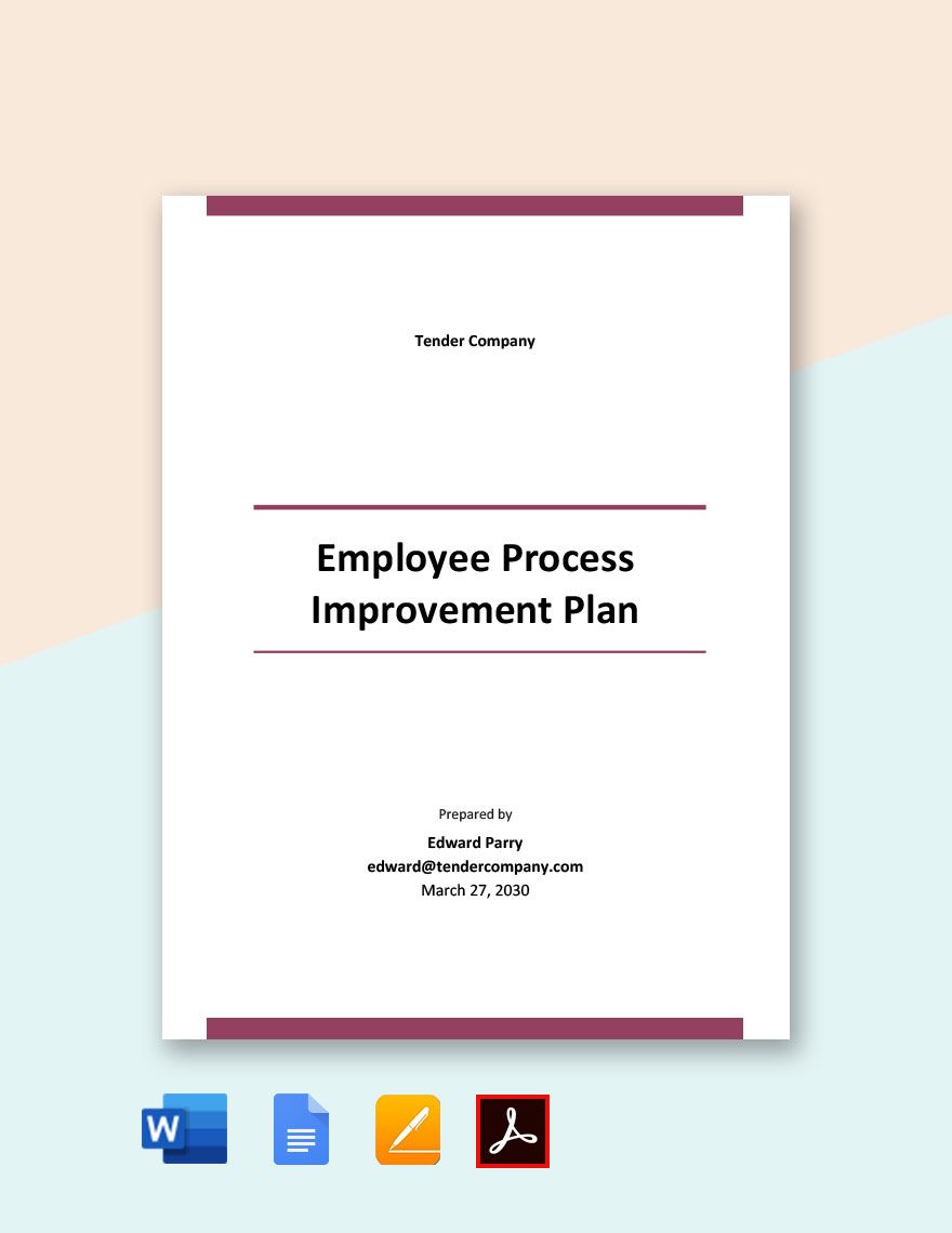 Employee Process Improvement Plan Template
