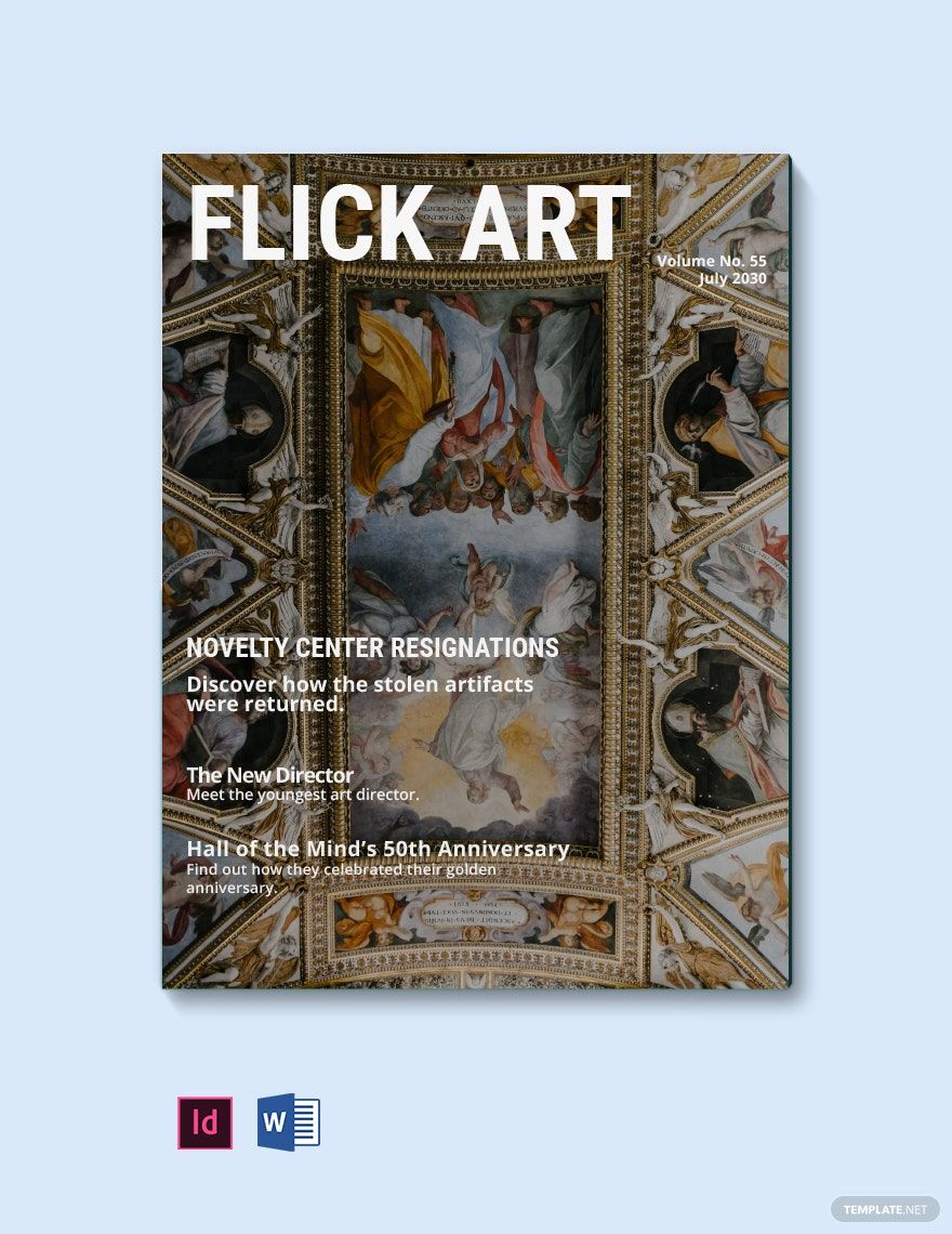 Art News Magazine Template in Word, InDesign