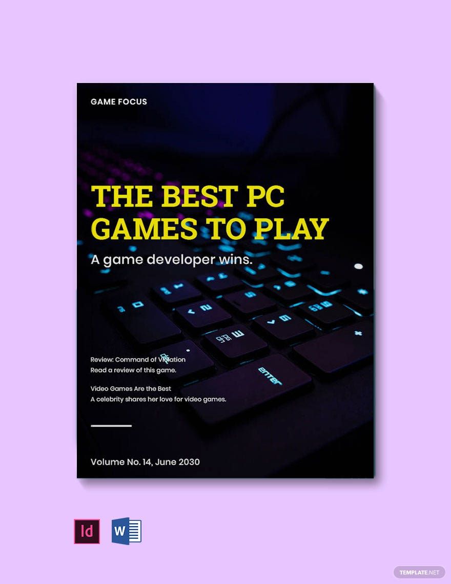 Game Magazine Template