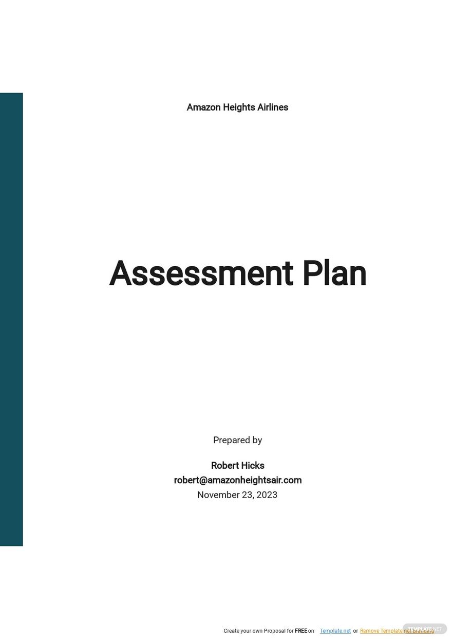 Assessment Plan Template