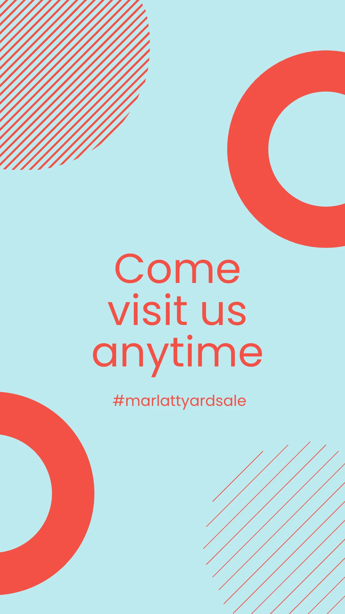 Free Yard Sale Instagram Story Template to Edit Online