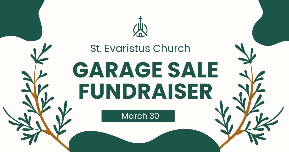 Church Garage Sale Facebook Post Template