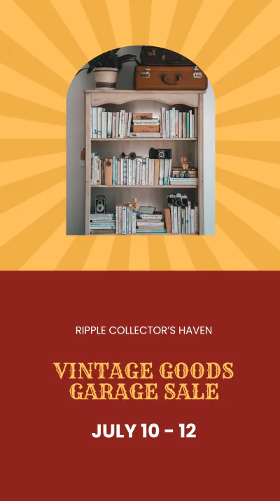 Free Vintage Garage Sale Instagram Story Template to Edit Online