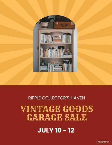 Vintage Garage Sale Flyer Template