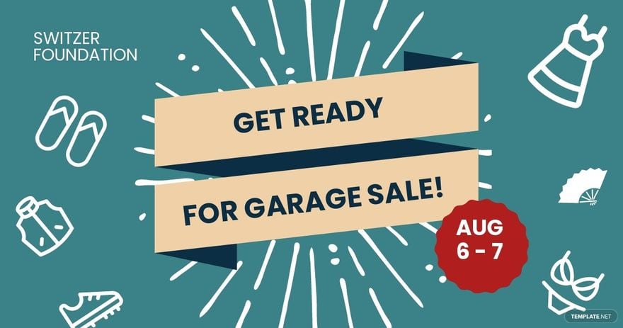 Garage Sale Event Facebook Post Template