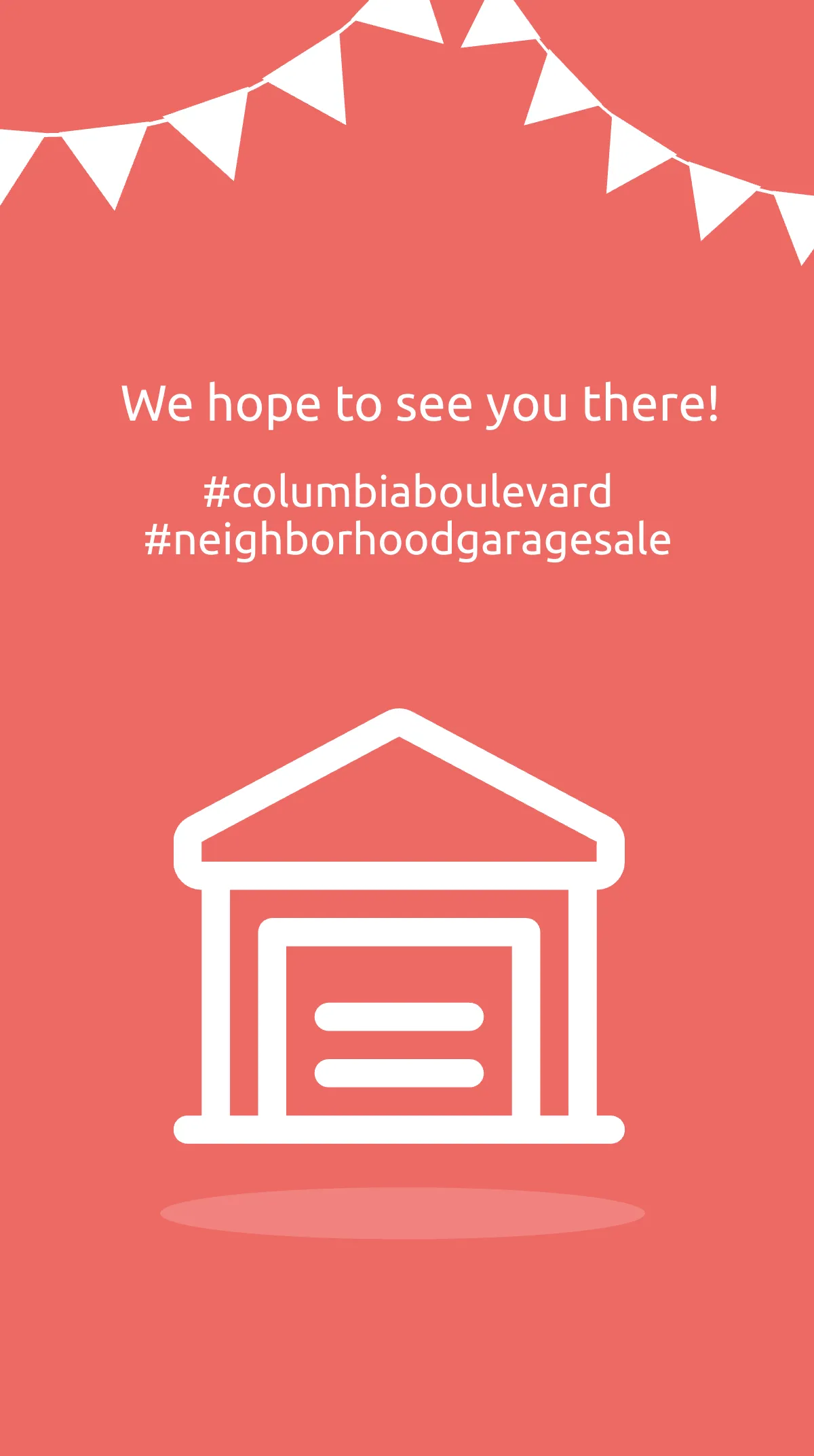 Free Neighborhood Garage Sale Instagram Story Template to Edit Online