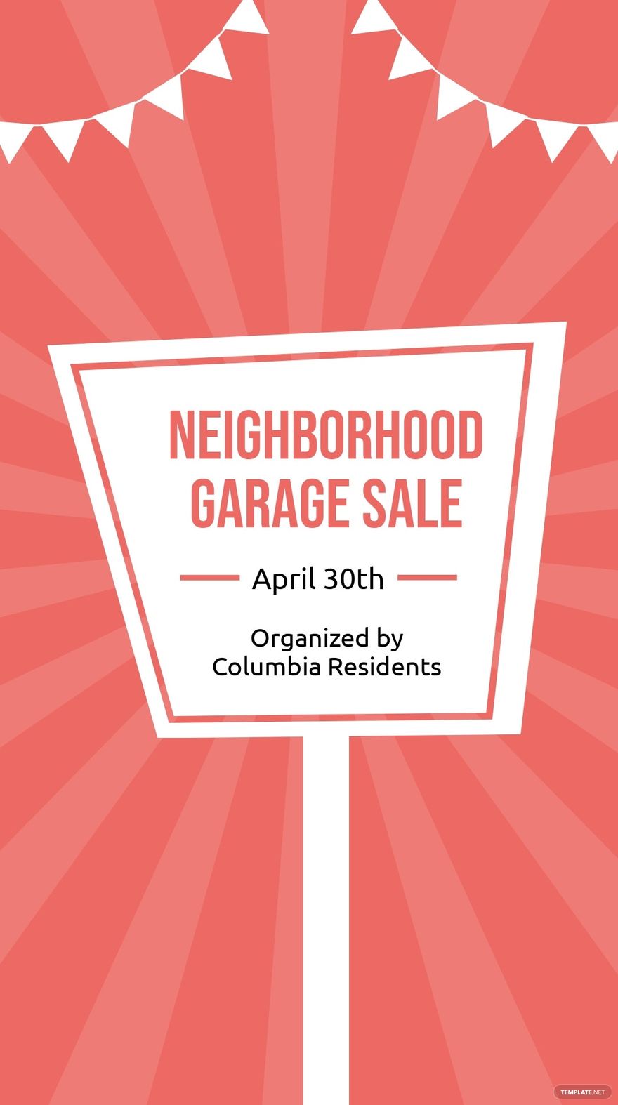 Neighborhood Garage Sale Instagram Story Template