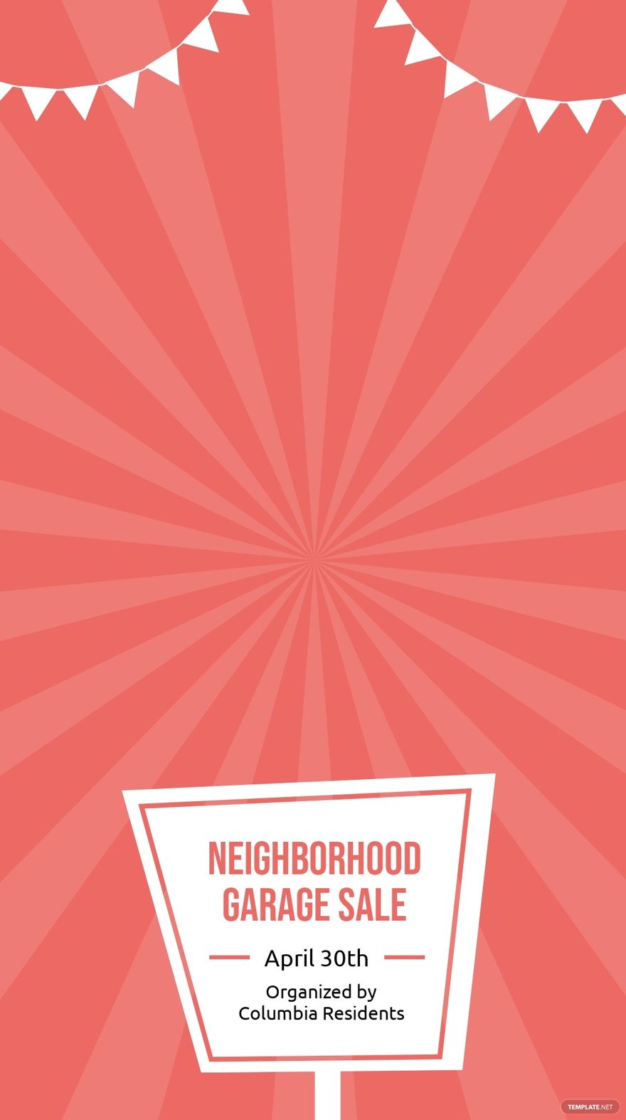Free Neighborhood Garage Sale Snapchat Geofilter Template