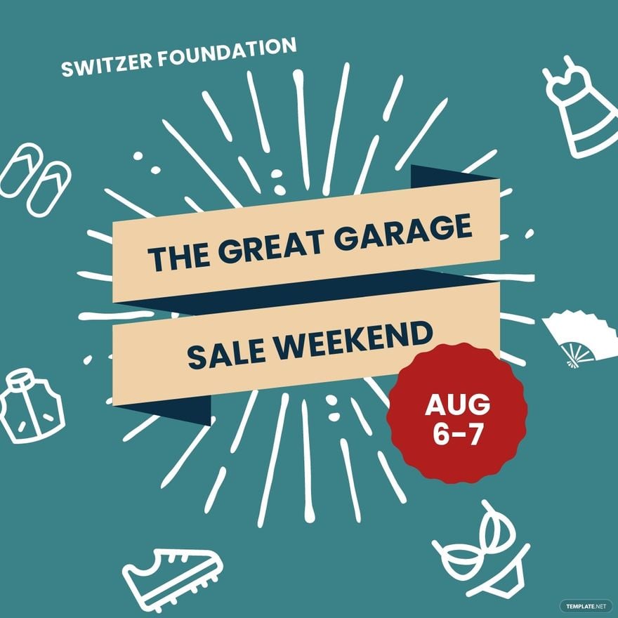 Garage Sale Event Linkedin Post Template