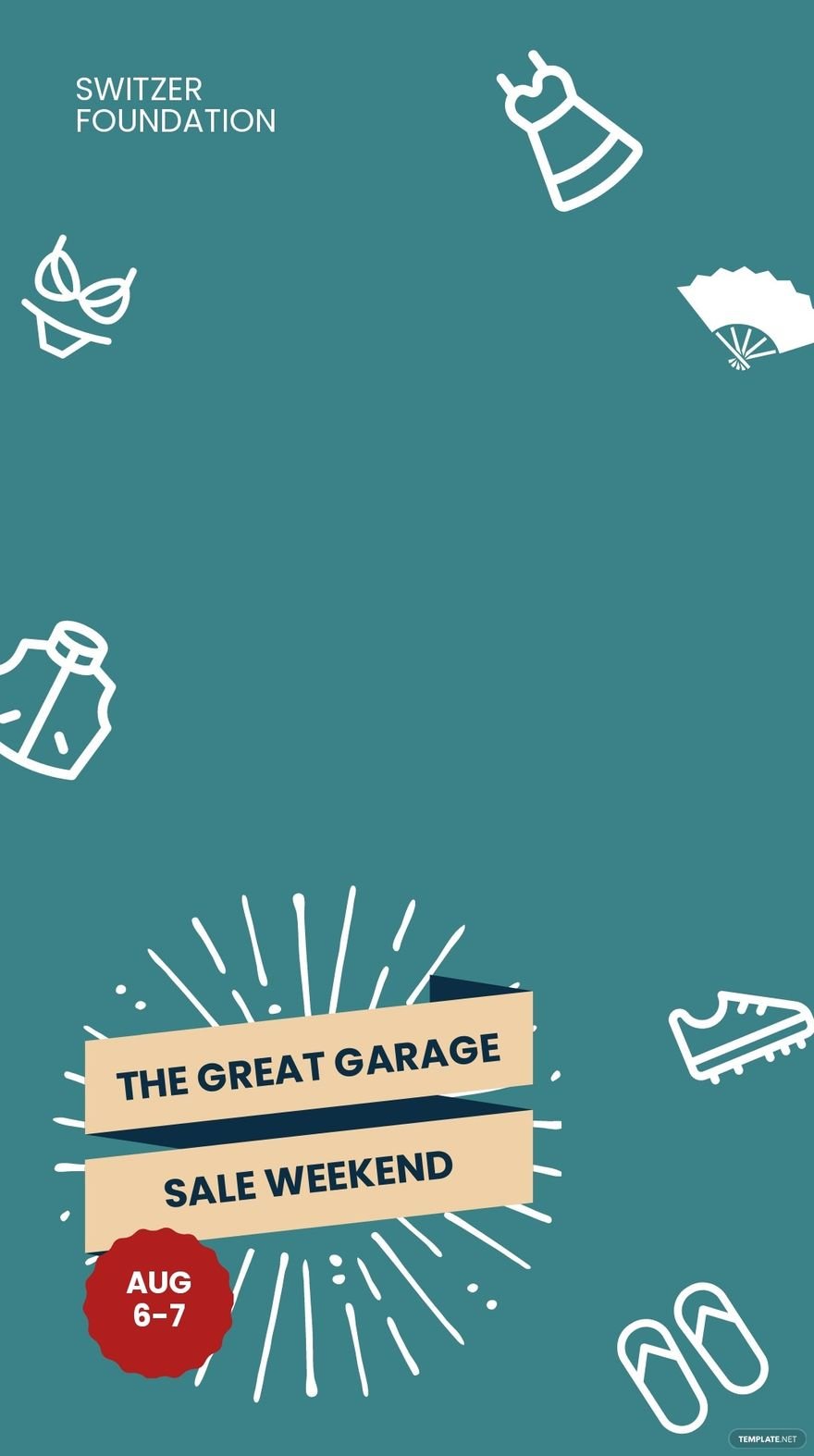 Free Garage Sale Event Snapchat Geofilter Template