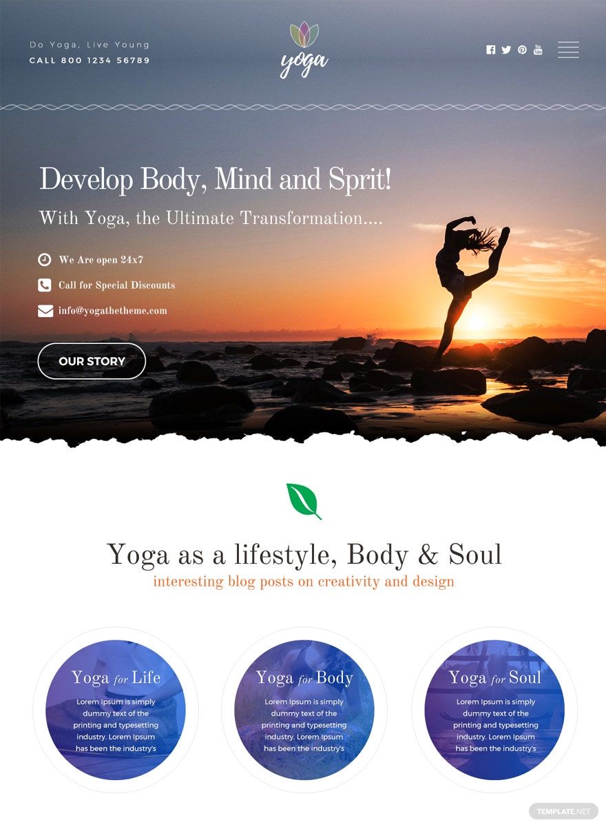 Yoga Instructor HTML5/CSS3 Website Template