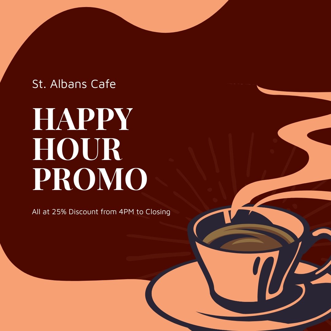 Free Happy Hour Promotion Instagram Post Template