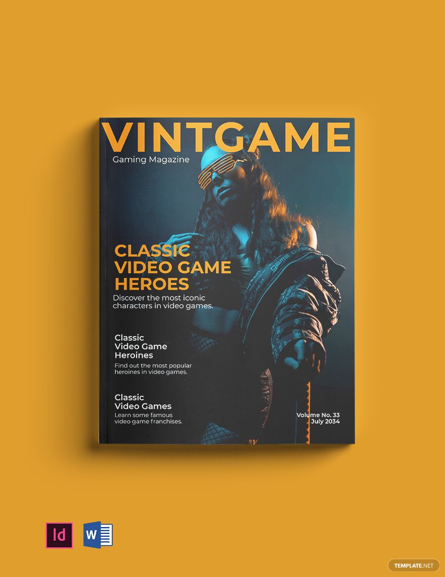 Free Vintage Gaming Magazine Template