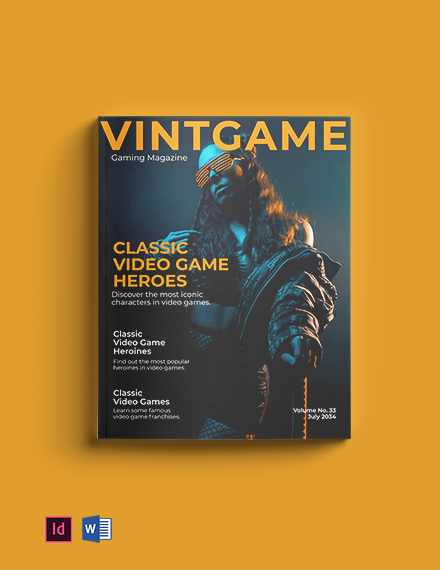 Vintage Gaming Magazine Template