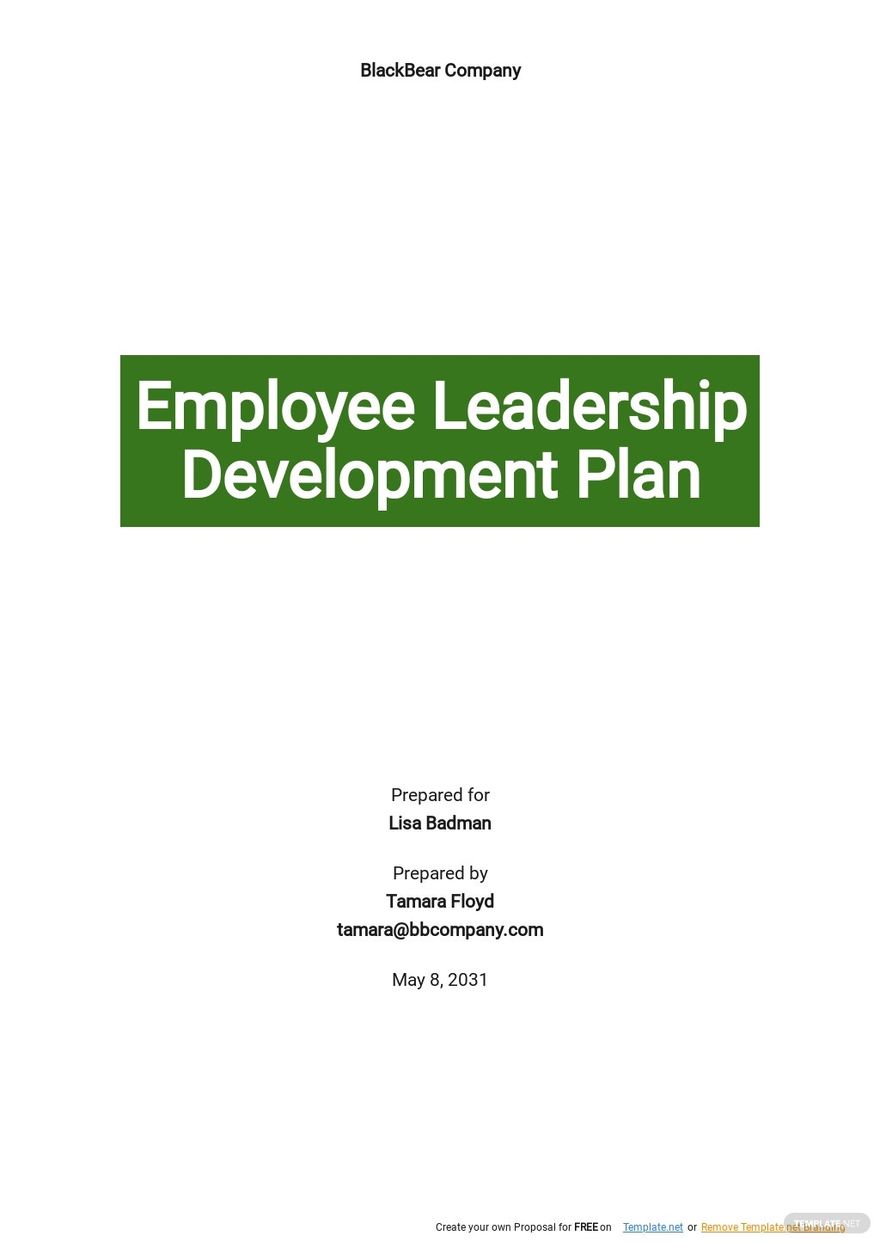 Free Sample Leadership Development Plan Template Google Docs, Word