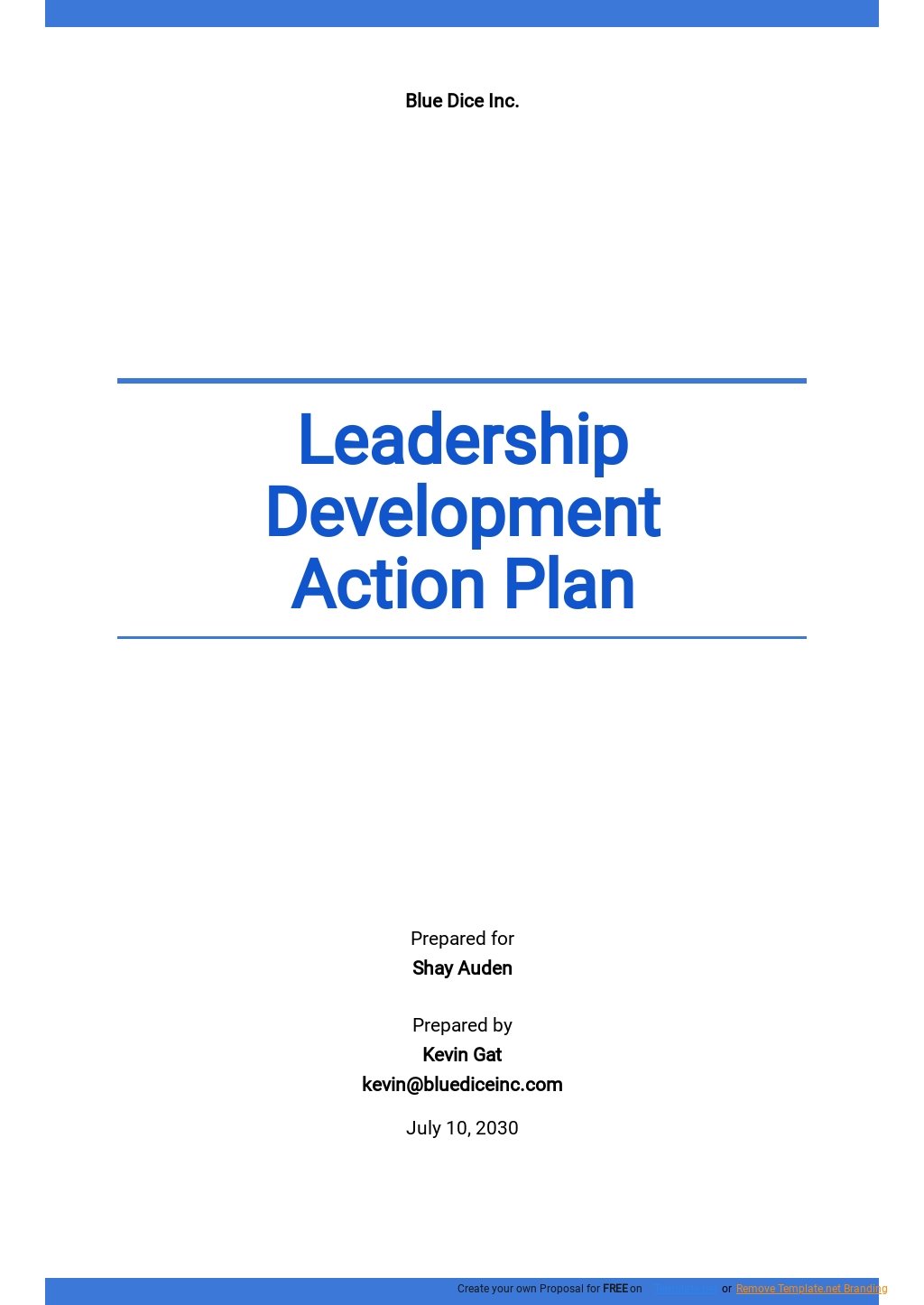 Leadership Development Action Plan Template