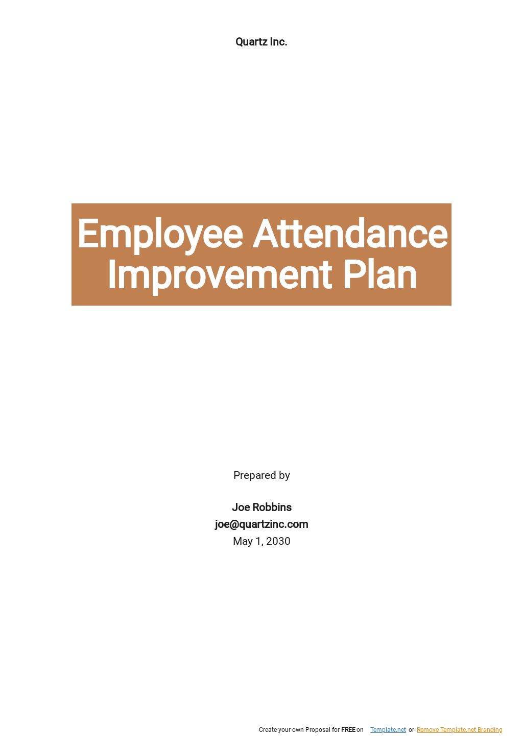 Employee Attendance Improvement Plan Template.jpe