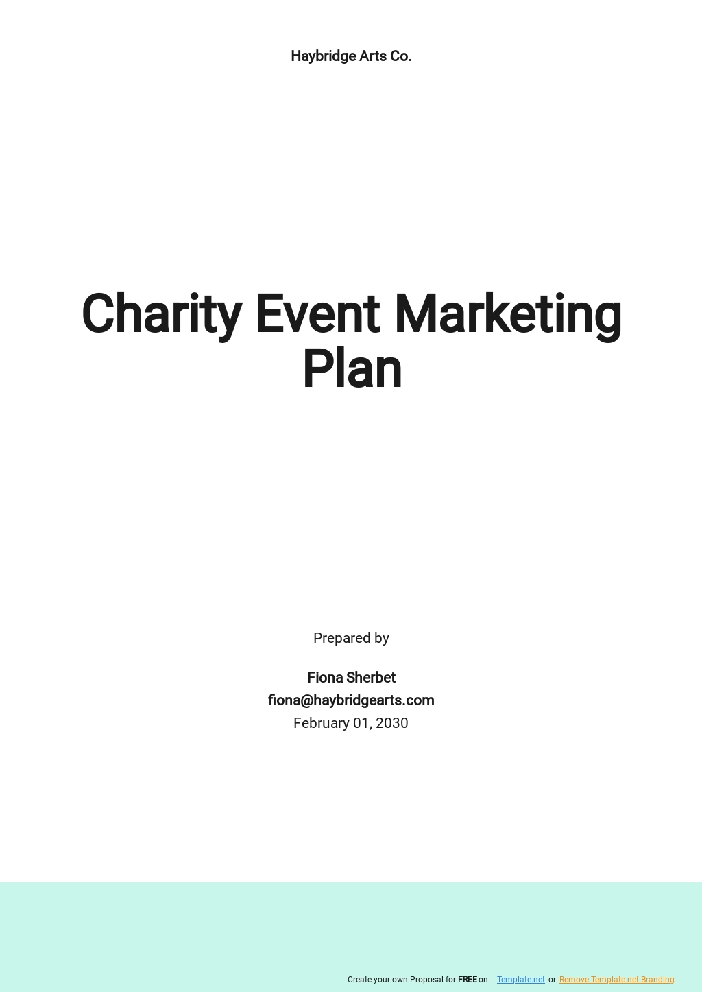 Charity Fundraising Plan Template Google Docs Word Apple Pages 